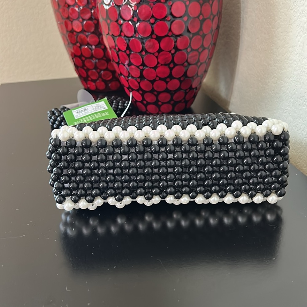 Kate Spade x Target Black and White Colorblock Beaded Crossbody Bag - Picture 10 of 11